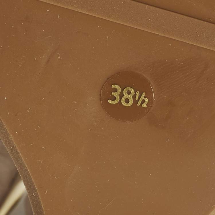 Pre Owned Le Silla Size 38.5 Beige Suede Butterfly Wedge Ankle Boots