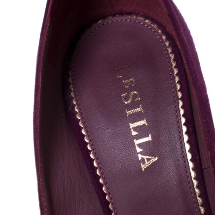 Pre Owned Le Silla Purple Suede Pointed Toe Pumps Size 40