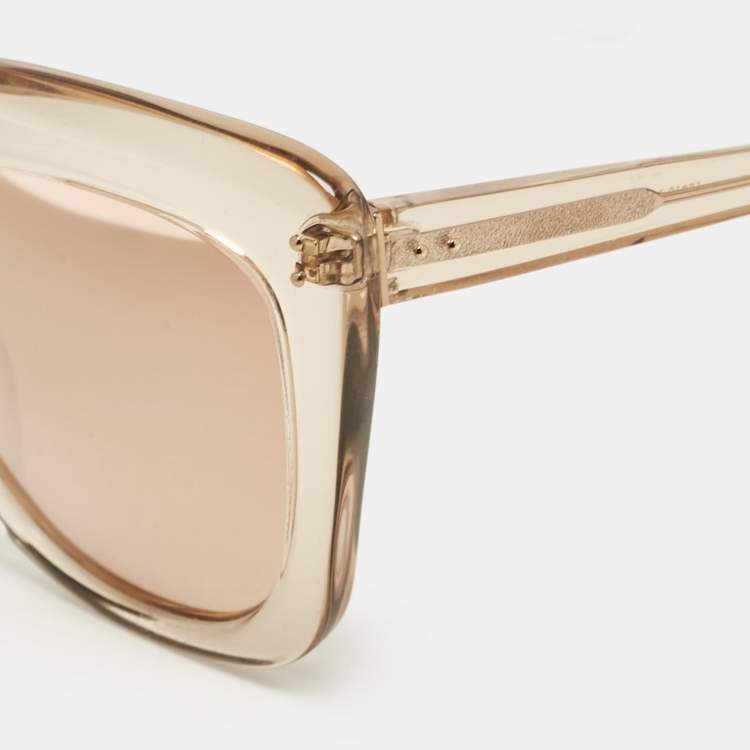Pre Owned Linda Farrow Rose Gold/Brown LFL/556 Oversized Sunglasses