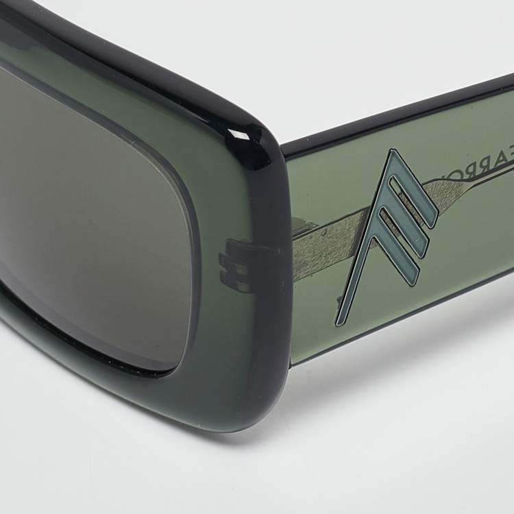 Pre Owned Linda Farrow Green Attico 3/13 Square Sunglasses