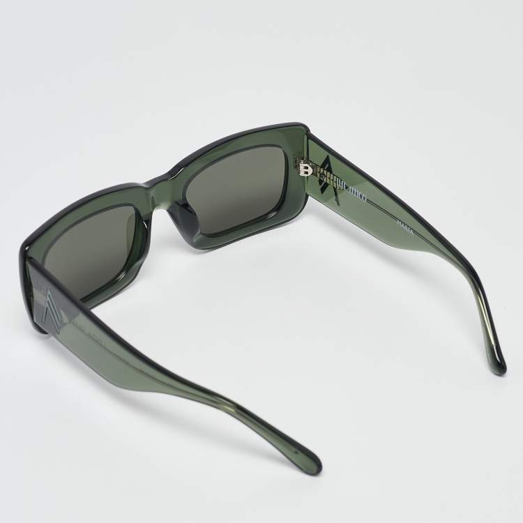 Pre Owned Linda Farrow Green Attico 3/13 Square Sunglasses
