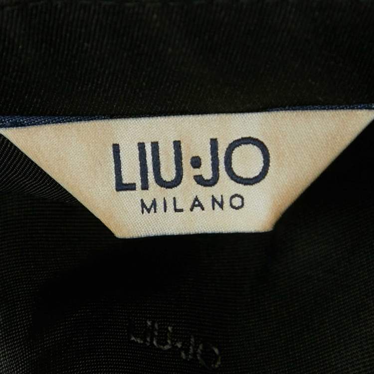 Pre Owned Liu Jo Black Wool Blend Double Breasted Blazer M