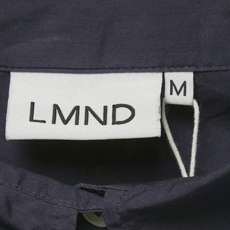Pre Owned LMND Navy Blue Cotton Chiara Classic Shirt & Shorts Set M/S