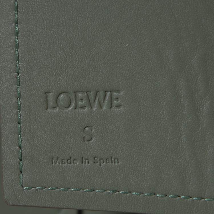 Pre Owned Loewe Green Leather Obi Corset Belt S
