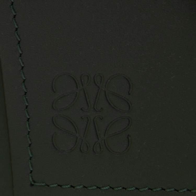 Pre Owned Loewe Green Leather Obi Corset Belt S