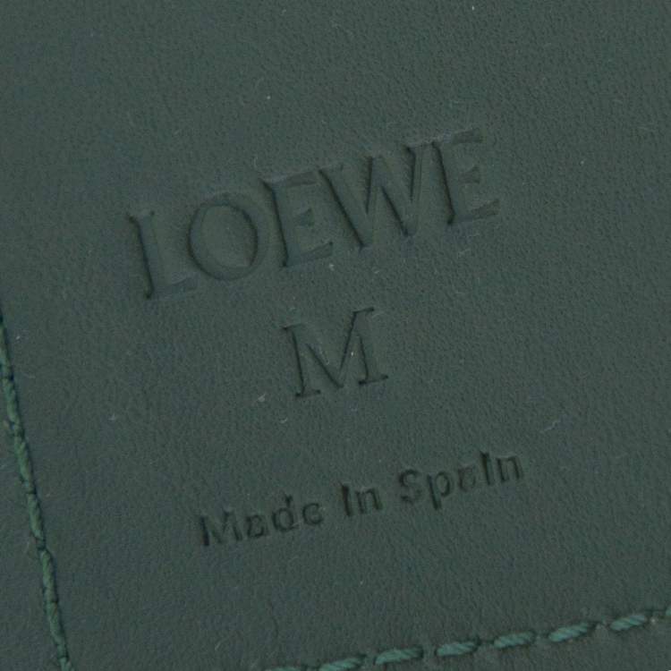 مملوكة مسبقًا Loewe Green Leather Obi Corset Belt M