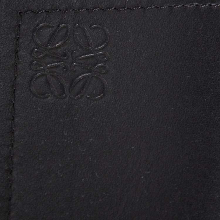 Pre Owned Loewe Black Leather Obi Corset Belt M