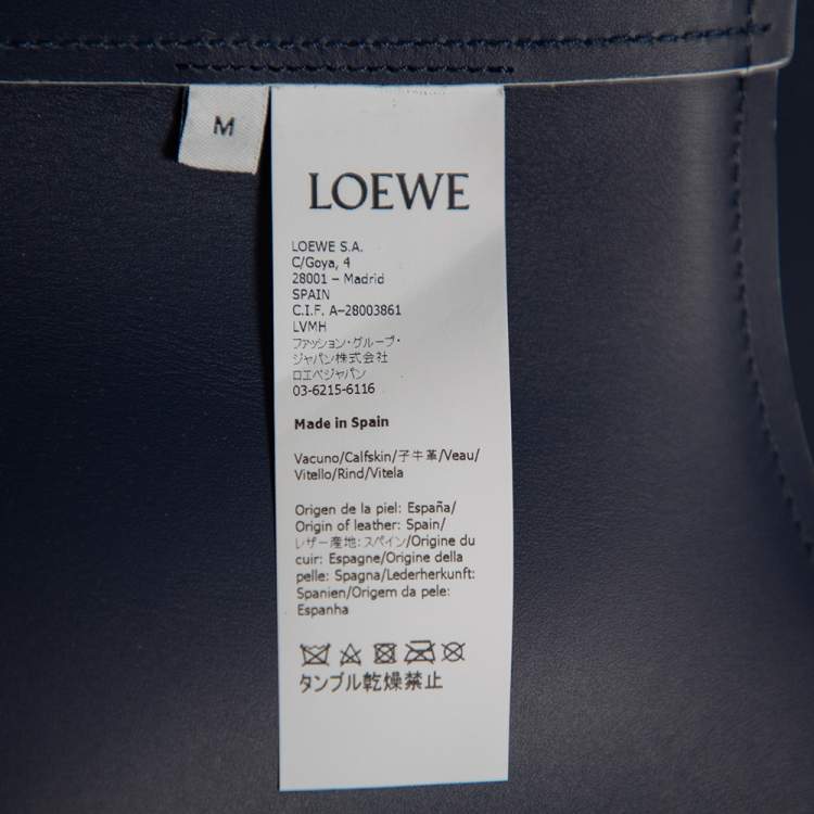 Pre Owned Loewe Blue/White Leather Obi Corset Belt M