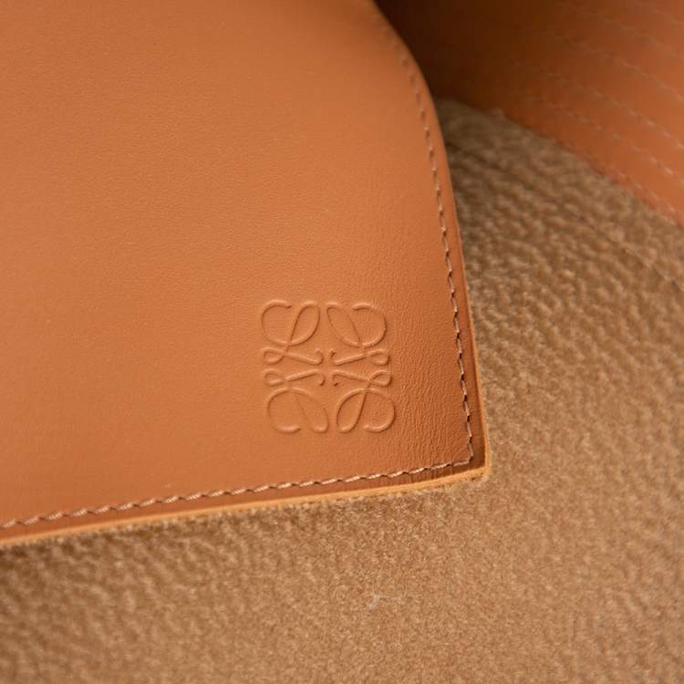 Pre Owned Loewe Tan/Beige Leather and Calfhair Obi Corset Belt M