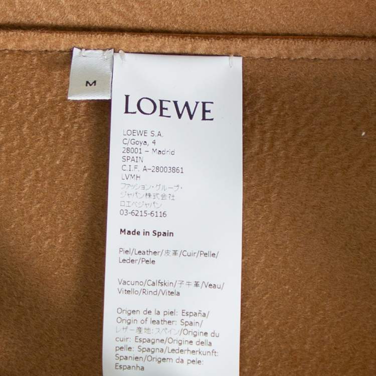 Pre Owned Loewe Tan/Beige Leather and Calfhair Obi Corset Belt M