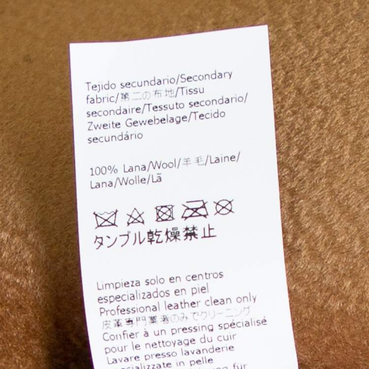 Pre Owned Loewe Tan/Beige Leather and Calfhair Obi Corset Belt M