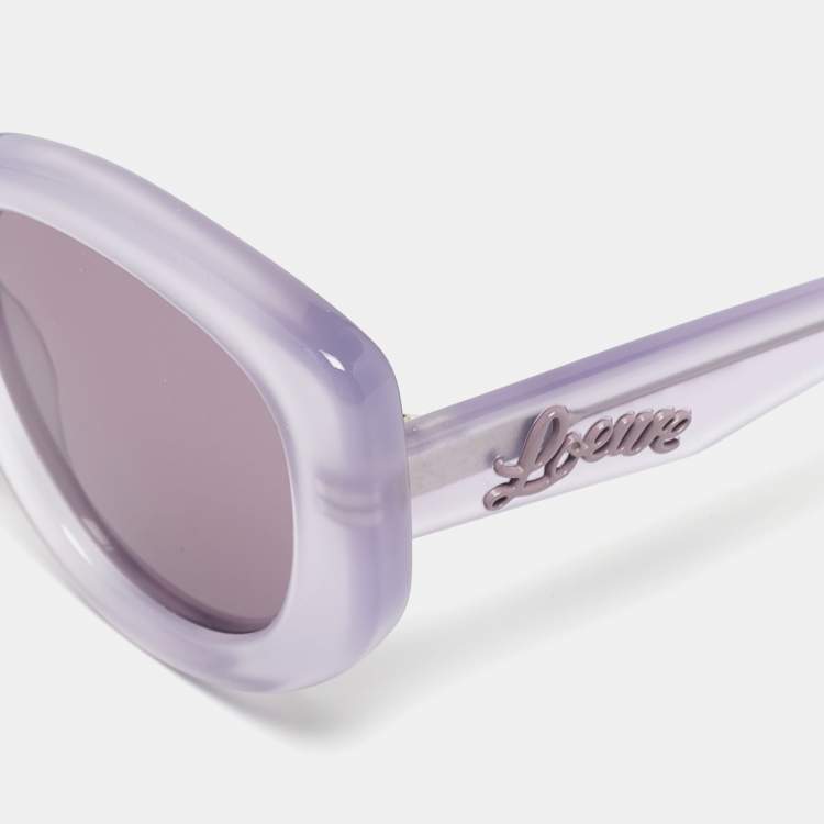 Pre Owned Loewe Lilac LW401001 Curvy Butterfly Sunglasses