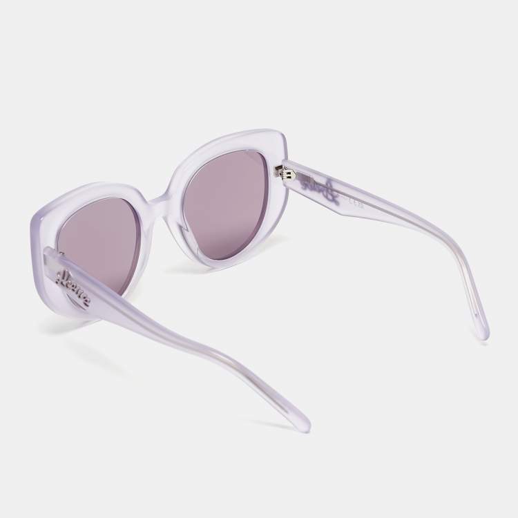 Pre Owned Loewe Lilac LW401001 Curvy Butterfly Sunglasses