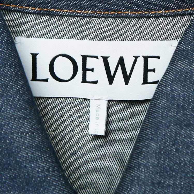 Pre Owned Loewe Blue Denim Fisherman Turn-Up Jacket M