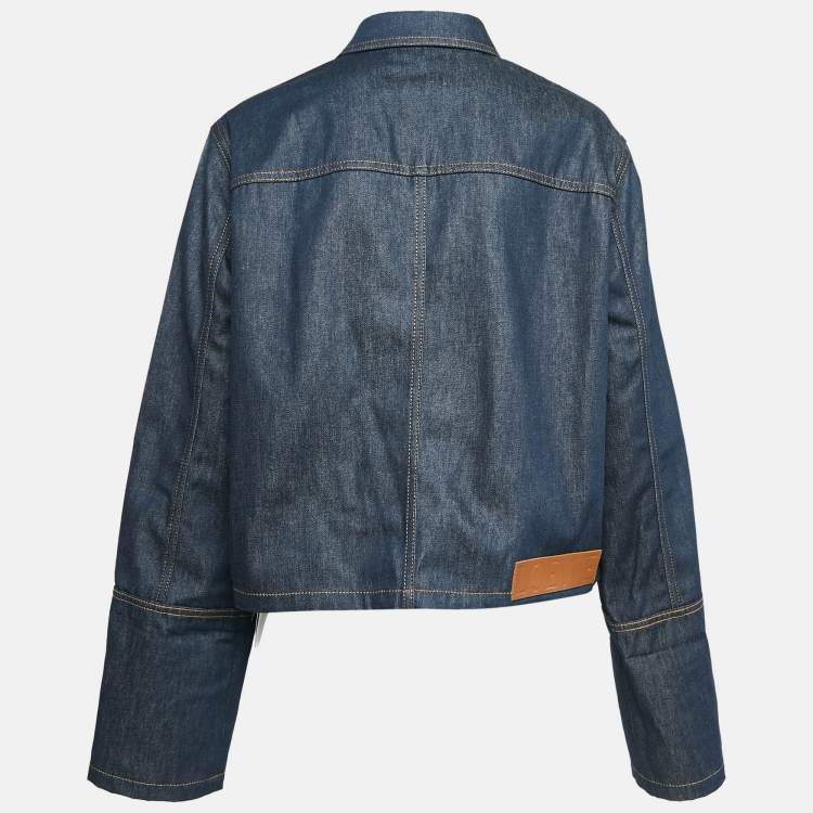 Pre Owned Loewe Blue Denim Fisherman Turn-Up Jacket M