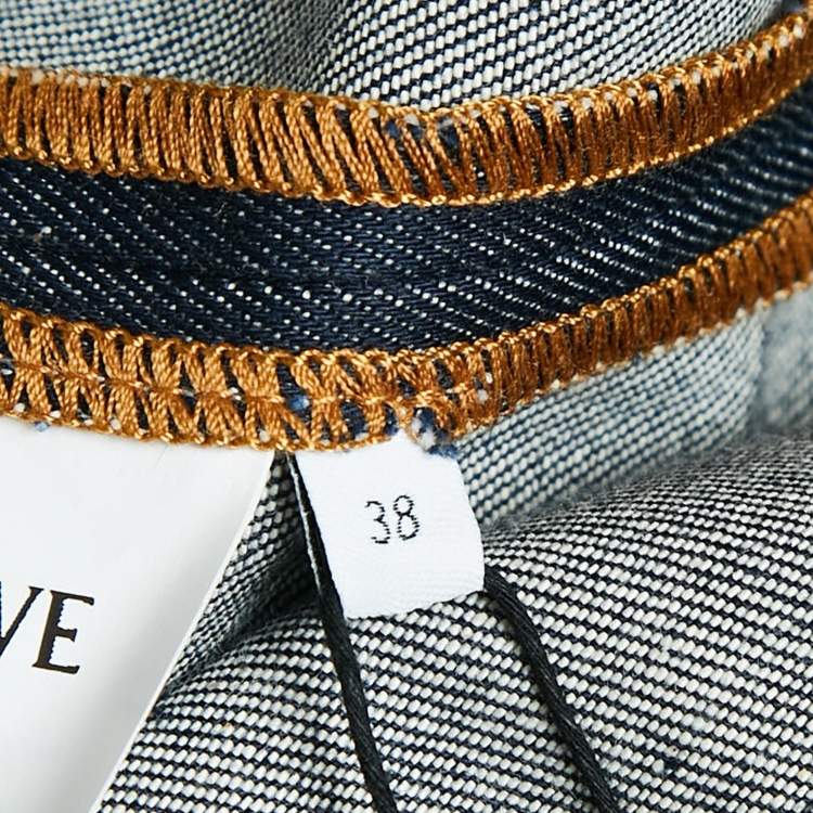 Pre Owned Loewe Blue Denim Fisherman Turn-Up Jacket M
