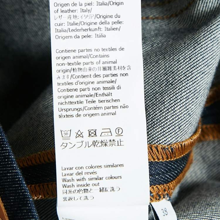 Pre Owned Loewe Blue Denim Fisherman Turn-Up Jacket M