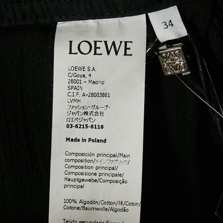 Pre Owned Loewe X Paula's Ibiza Black Cotton Balloon Drop-Crotch Trousers S