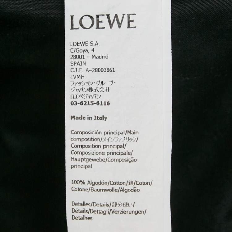 Pre Owned Loewe Black Denim Logo Debossed Wide Leg Jeans S Waist 28"