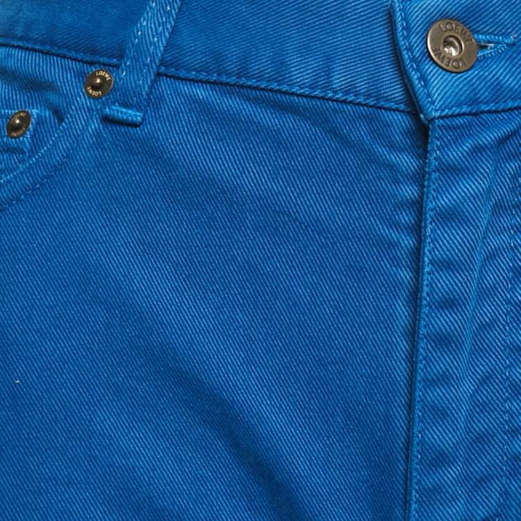 Pre Owned Loewe Blue Denim Twisted Leg Jeans M Waist 27"