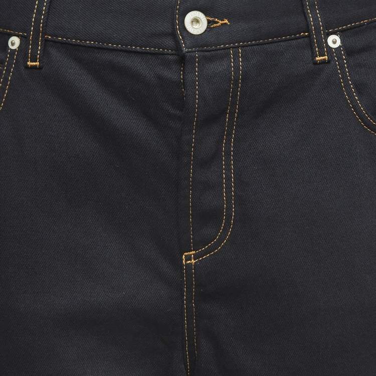 Pre Owned Loewe Black Denim Anagram Pocket Jeans M