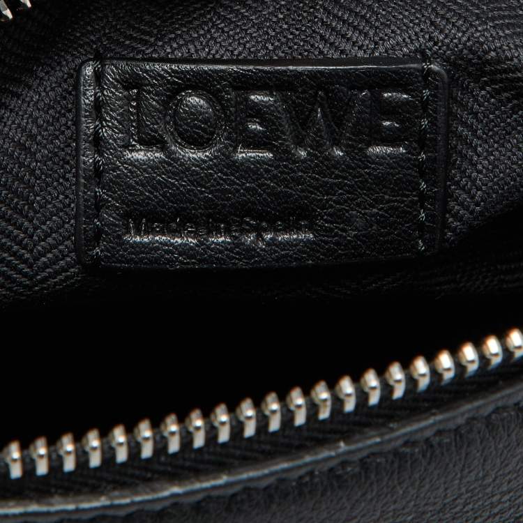 Pre Owned Loewe Tri Color Leather Small Puzzle Top Handle Bag