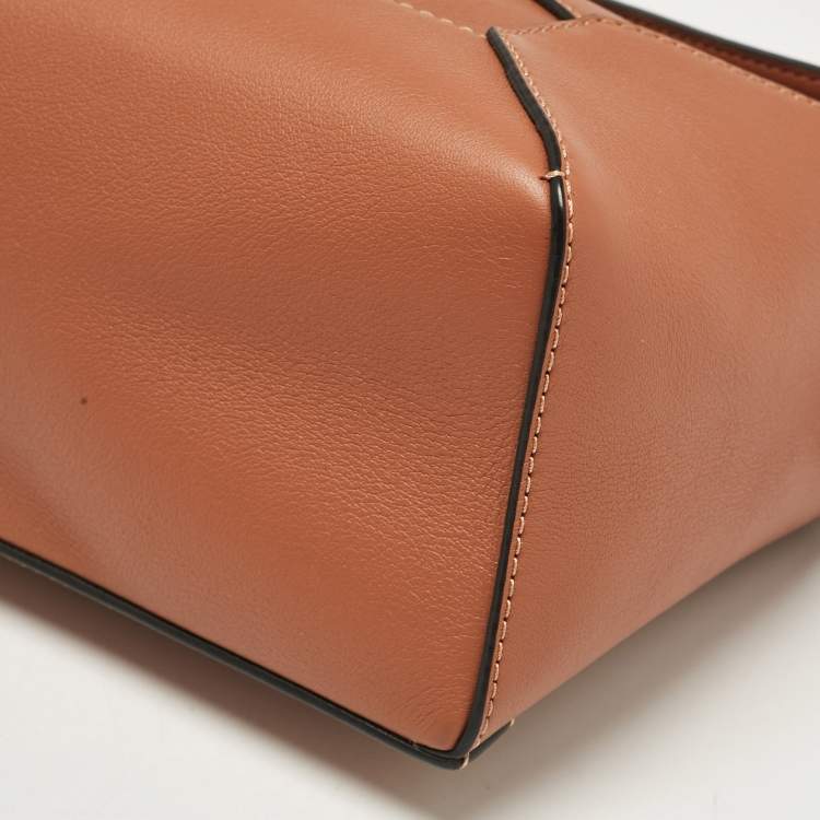Pre Owned Loewe Brown Leather Small Puzzle Shoulder Bag