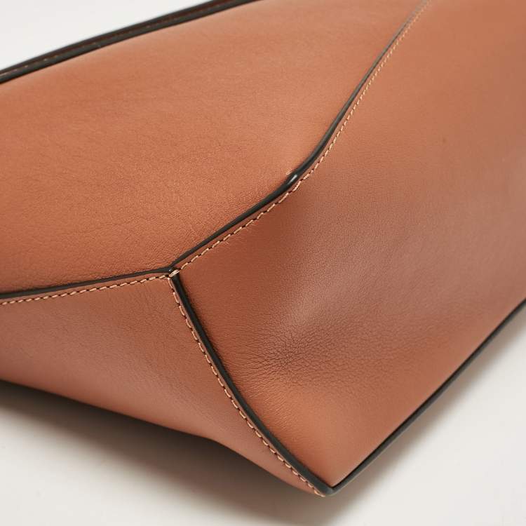 Pre Owned Loewe Brown Leather Small Puzzle Shoulder Bag