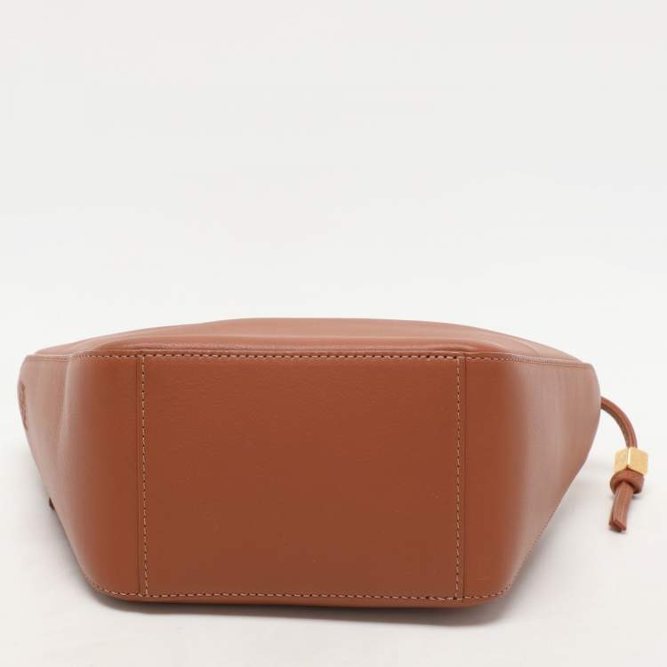 Pre Owned Loewe Brown Leather Mini Hammock Crossbody Bag