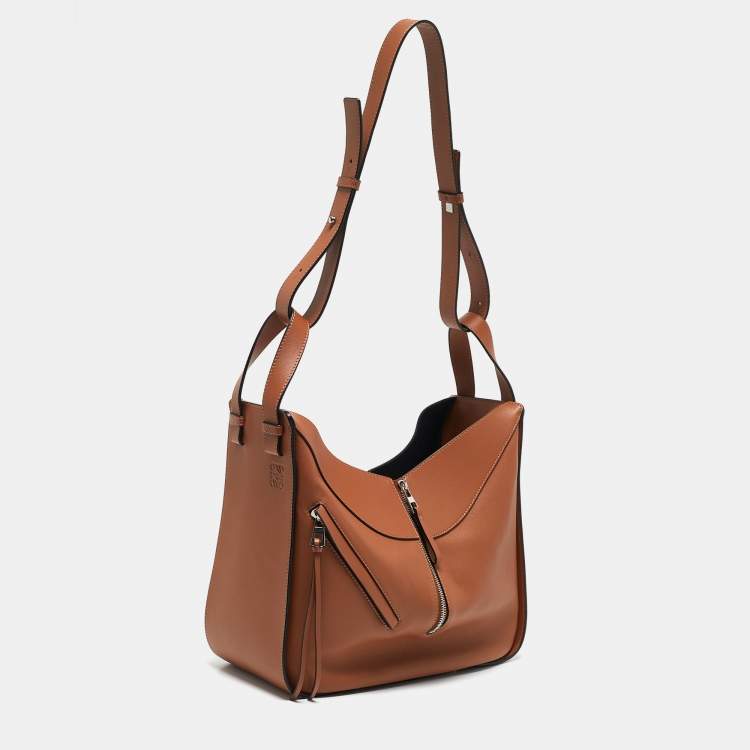 Pre Owned Loewe Brown Leather Medium Hammock Shoulder Bag