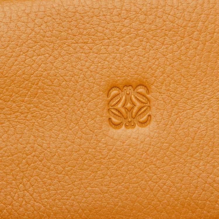 Pre Owned Loewe Brown Leather Anagram Long Wallet