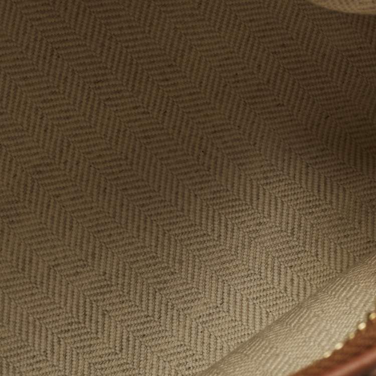 Pre Owned Loewe Brown/Beige Anagram Canvas and Leather Cubi Bag