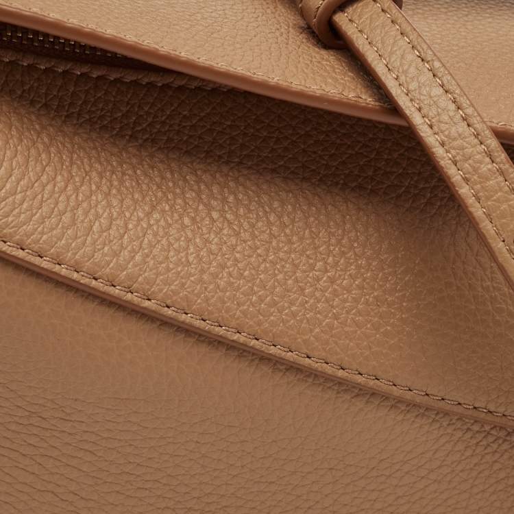 Pre Owned Loewe Brown Leather Mini Puzzle Shoulder Bag