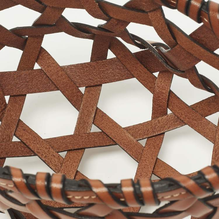 Pre Owned Loewe Candle Brown Leather Basket Bag