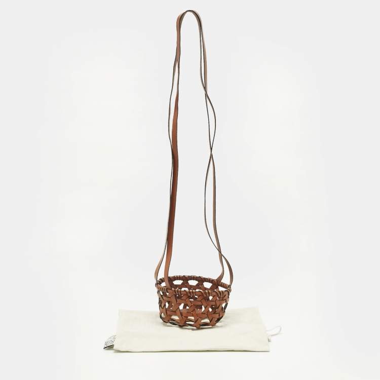 Pre Owned Loewe Candle Brown Leather Basket Bag