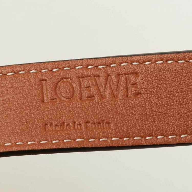 Pre Owned Loewe Beach Basket Beige/Tan Leather and Raffia Tote