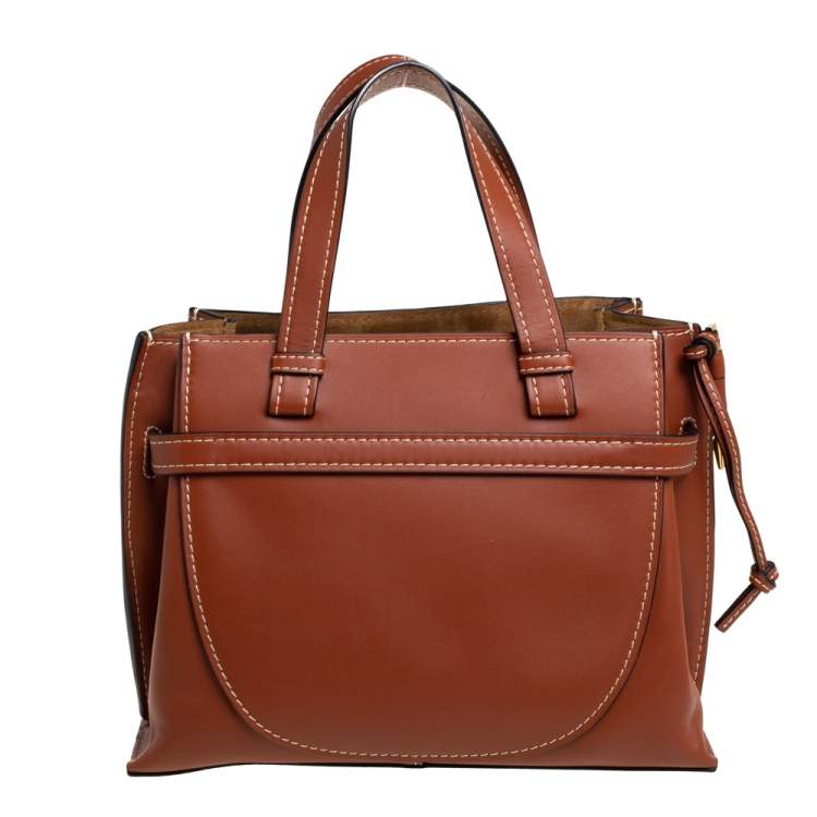 Pre Owned Loewe Brown Leather Gate Tote