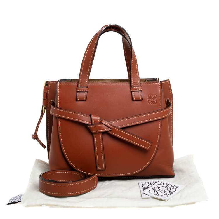 Pre Owned Loewe Brown Leather Gate Tote