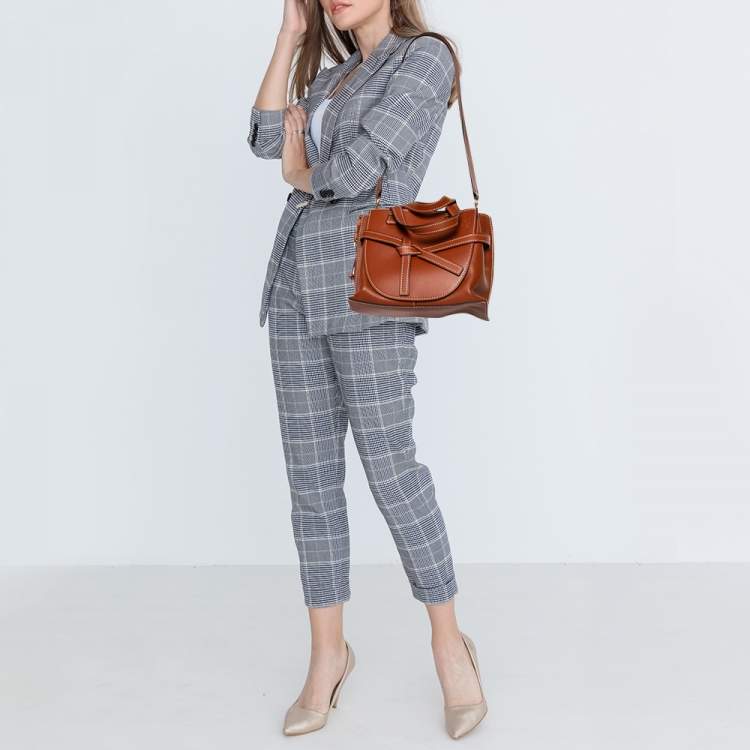 Pre Owned Loewe Brown Leather Gate Tote