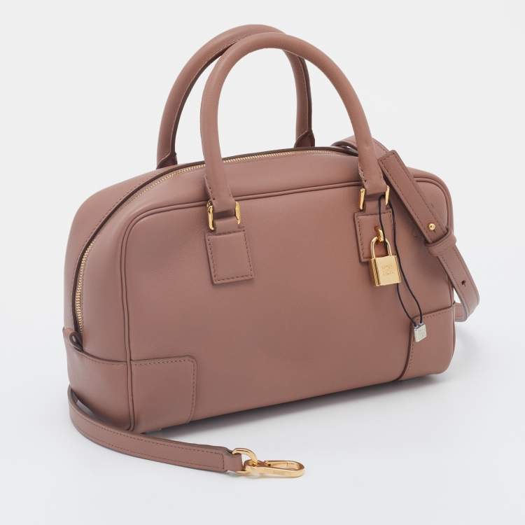 Pre Owned Loewe Old Rose Leather Amazona 23 Satchel