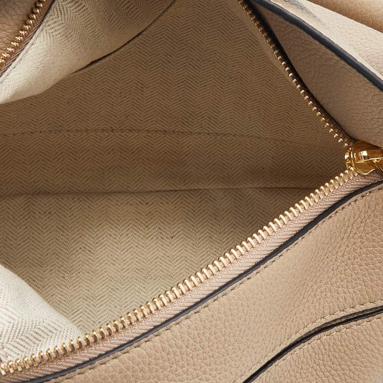 Pre Owned Loewe Beige Leather Small Puzzle Shoulder Bag
