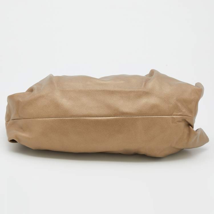 Pre Owned Loewe Metallic Gold Leather Aire Hobo