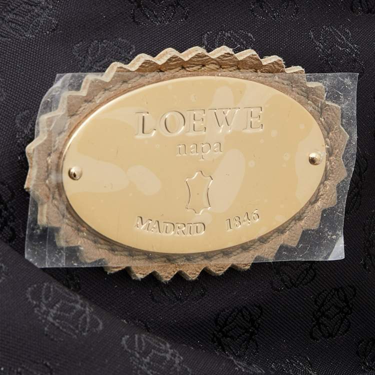 Pre Owned Loewe Metallic Gold Leather Aire Hobo