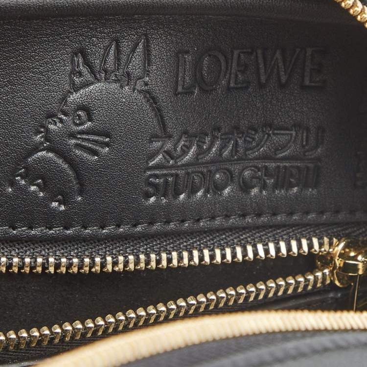 Pre Owned Loewe x Howl's Moving Castle Black Leather Amazona 28 Satchel