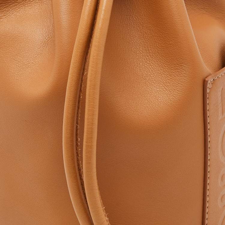 Pre Owned Loewe Tan Leather Small Sailor Drawstring Bag