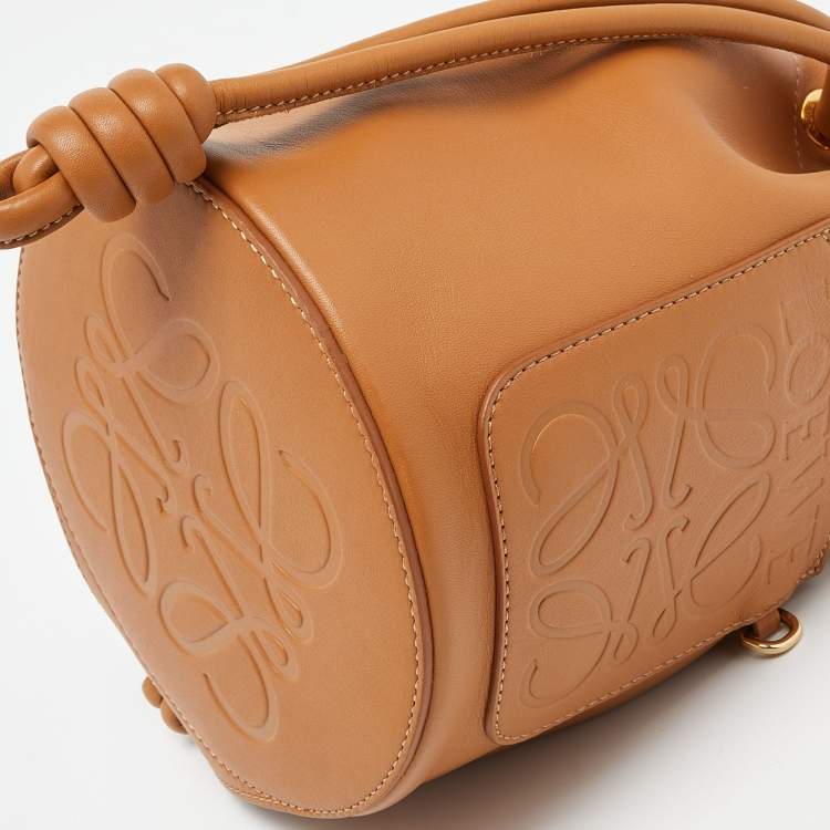 Pre Owned Loewe Tan Leather Small Sailor Drawstring Bag