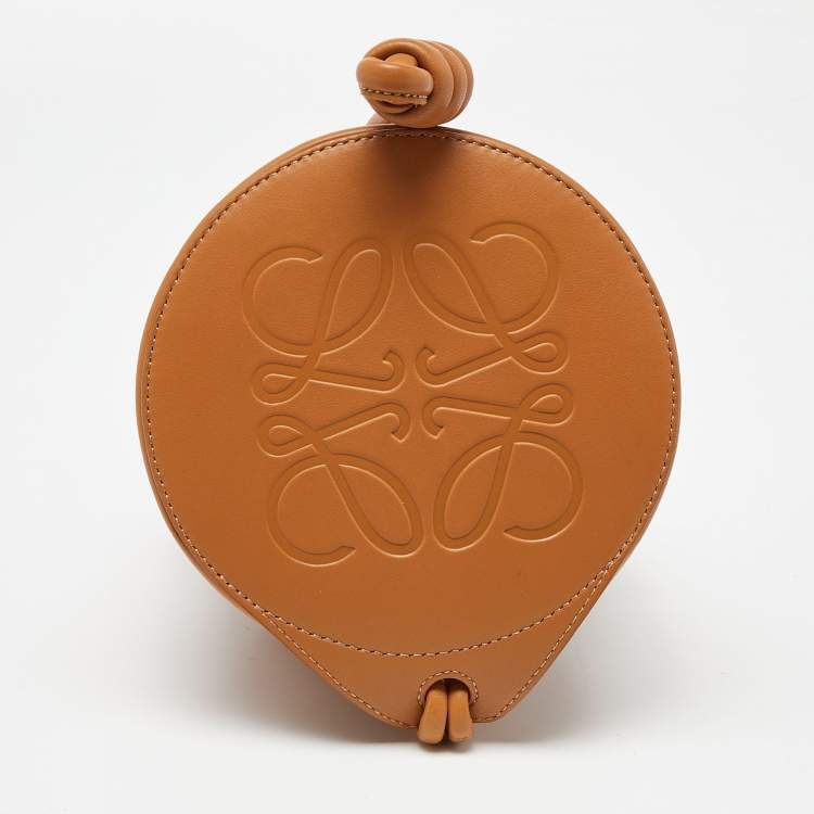 Pre Owned Loewe Tan Leather Small Sailor Drawstring Bag