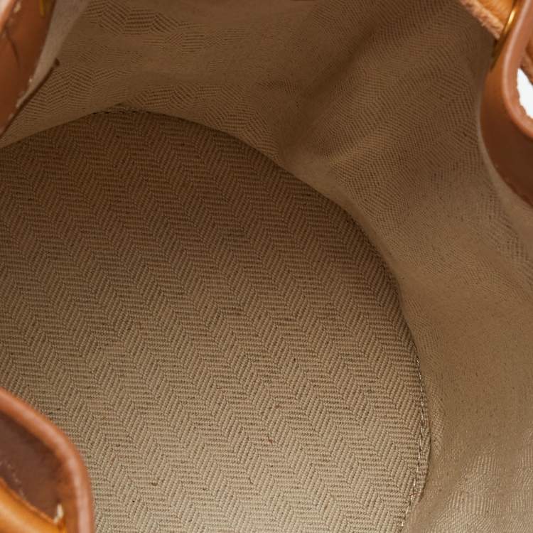 Pre Owned Loewe Tan Leather Small Sailor Drawstring Bag