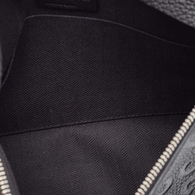 Pre Owned Loewe Black Leather Anagram T Pouch