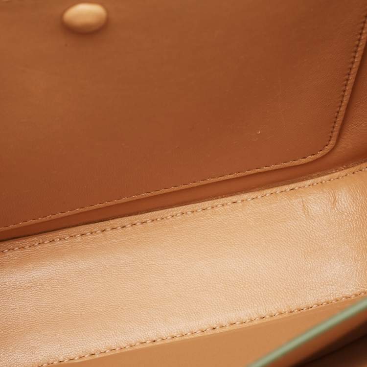 Pre Owned Loewe Avocado Green Leather Goya Shoulder Bag